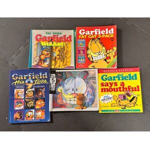 Garfield Comic Book Lot of 5‎ Jim Davis Treasuries Fat Cat 3-Pack His 9 Lives